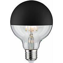 LED-pääpeililamppu Paulmann Modern Classic Edition Globe, E27, G95, 600lm, 6.5W, 2700K, himmennettävä, mattamusta