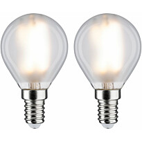 LED-filamenttilamppu Paulmann Drop, E14, 470lm, 4.5W, 2700K, matta, 2kpl