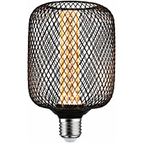 LED-lamppu Paulmann Metallic Glow Illuminant Zyl, E27, Spiral, 200lm, 4.2W, 1800K, musta