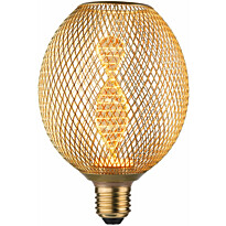 LED-lamppu Paulmann Metallic Glow Globe, E27, Helix, 130lm, 3.5W, 1800K, messinki
