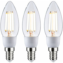 LED-filamenttilamppu Paulmann Eco-Line Candle, E14, 525lm, 2.5W, 3000K, kirkas, 3kpl