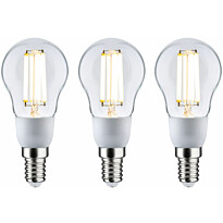LED-filamenttilamppu Paulmann Eco-Line Drop, E14, 100mm, 525lm, 2.5W, 3000K, kirkas, 3kpl