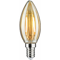 LED-kynttilälamppu Paulmann Plug & Shine, E14, DC 24V, 140lm, 2W, 1900K, filamentti, himmennettävä, kulta