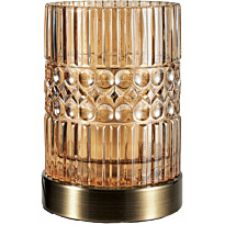 Pöytävalaisin Paulmann Pauleen Crystal Elegance, E27, meripihka/messinki
