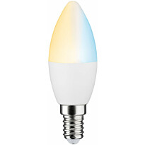 LED-älylamppu Paulmann Smart Home Zigbee Candle, E14, 400lm, 4,9W, säädettävä värilämpötila, himmennettävä, matta
