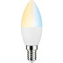 LED-älylamppu Paulmann Smart Home Zigbee Candle, E14, 400lm, 4,9W, säädettävä värilämpötila, himmennettävä, matta