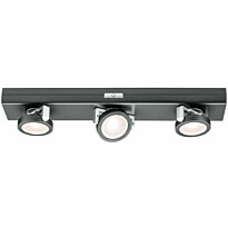 LED-työpistevalaisin Paulmann Batterie Rotate, 31x6cm, 3x18lm, 3000K, himmennettävä, antrasiitti