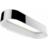 LED-seinävalaisin Paulmann Agena, IP44, 2700K, himmennettävä, kromi/mattavalkoinen