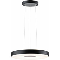 LED-riippuvalaisin Paulmann Puric Pane, Smart Home Zigbee 3.0, 2700K, himmennettävä, musta/harmaa
