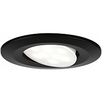 Upotettava LED-valaisin Paulmann Calla, IP65, Ø90mm, 6W, 500lm, 4000K, mattamusta