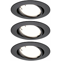 Upotettava LED-valaisin Paulmann Base Coin, 3kpl, Smart Home Zigbee 3.0, Ø90mm, himmennettävä, 3000K, eri värejä