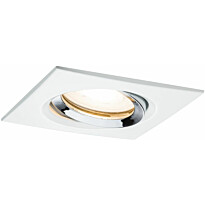 Upotettava LED-valaisin Paulmann Nova Plus, IP65, 93x93mm, GU10, 2700K, himmennettävä, mattavalkoinen/kromi