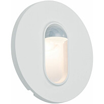 Upotettava LED-seinävalaisin liike- ja hämärätunnistimella Paulmann, Ø78mm, 2.7W, 65lm, 2700K, valkoinen