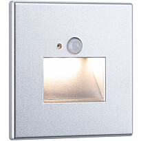 Upotettava LED-seinävalaisin Paulmann Edge Quadro 80x42mm 1.2W 25lm 2700K liiketunnistin