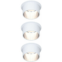 Upotettava LED-valaisinsarja Paulmann, Gil Coin, 3 valaisinta, IP44, Ø68mm, 3x6W, 3x470lm, 2700K, himmennettävä, eri värejä