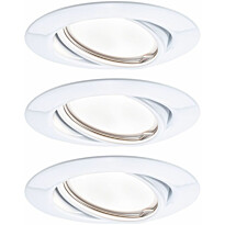 Upotettava LED-valaisin Paulmann Base Coin, 3kpl, Ø90mm, 5W, 370lm, 3000K, valkoinen