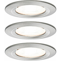 Upotettava LED-valaisin Paulmann Nova Rigid, 3kpl, IP44, Ø78mm, GU10, 6.5W, 460lm, 2700K, himmennettävä, eri värejä