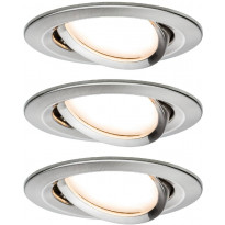 Alasvalosetti Paulmann Nova, Ø84mm, himmennettävä, suunnattava, harjattu teräs