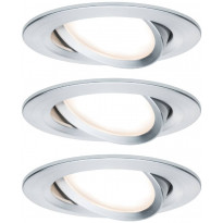 Alasvalosetti Paulmann Nova, Ø84mm, himmennettävä, suunnattava, alumiini
