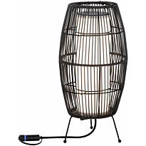 LED-ulkovalaisin Paulmann Plug &amp; Shine Basket, 40cm, IP44, 3000K, ruskea