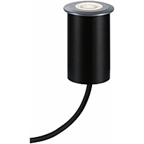 LED-terassivalaisin Paulmann Floor, IP67, 82mm, 3000K, 11W, 680lm, harmaa