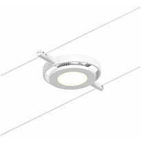 Vaijerivalaisin Paulmann CorDuo RoundMac, 200lm, 4.5W, 3000K, 12V, mattavalkoinen/kromi