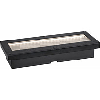 LED-maavalaisin aurinkokennolla Paulmann Domenic, 8x20cm, IP67, 3000K, musta