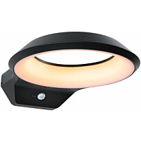 LED-ulkoseinävalaisin liiketunnistimella Paulmann Anela, IP44, 2200K, antrasiitti
