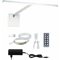 LED-tauluvalaisin Paulmann Xana, 35.3cm, 2700K, 420lm, 230/24V, 5.5W, himmennettävä, harjattu alumiini