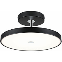 LED-kattovalaisin Paulmann Hildor, Smart Home Zigbee 3.0, 2700K, himmennettävä, mattamusta/kromi