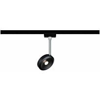 LED-spottivalaisin kiskoon Paulmann URail Discus, 2700K, himmennettävä, mattamusta