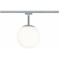 Spottivalaisin kiskoon Paulmann URail Globe, E14, max.10W, himmennettävä, mattakromi