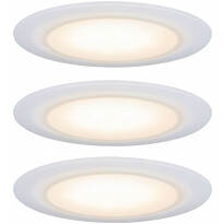 Upotettava LED-valaisin Paulmann Suon Premium, 3kpl, IP44, Ø90mm, 3x5W, 3x450lm, säädettävä värilämpötila, valkoinen
