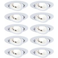 LED-alasvalo Paulmann Ø82mm kääntyvä 70° 4.8W 10x450lm 3000K valkoinen, eri määriä