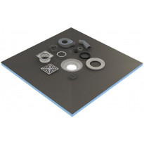 Märkätilalevy lattiaan kaivolla Tycroc STC90, 900x900x20mm