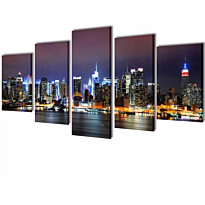 Taulusarja new york taivaanranta monivärinen 200 x 100 cm