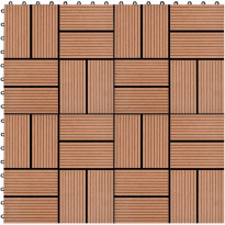 Terassilaatat 22 kpl 30x30 cm 2 m² puukomposiitti ruskea