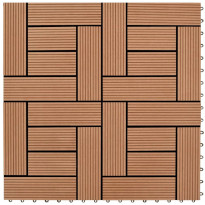 Terassilaatat 22kpl 30x30cm 2m² puukomposiitti ruskea