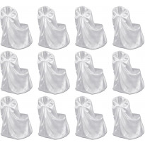 Tuolinpäällinen hääjuhliin valkoinen 12 kpl