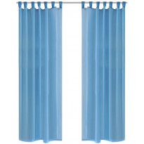 Turkoosit sheer verhot 140 x 225 cm 2 kpl