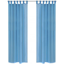 Turkoosit sheer verhot 140 x 245 cm 2 kpl