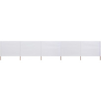 Tuulensuojakangas 5 paneelilla 600x120 cm hiekanvalkoinen