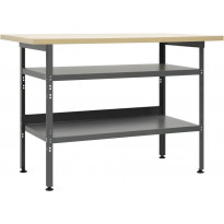 Työtaso harmaa 120x60x85 cm teräs