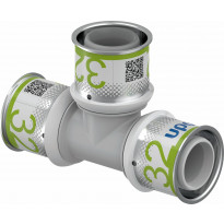 Puristus-T-haara Uponor S-Press Plus, PPSU, 32-32-32mm