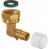 Kulmaliitin Uponor Q&amp;E, pyörivä mutteri, NKB DR 22-3/4&quot;SN