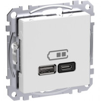 USB-latauspistorasia Schneider Electric Exxact A + C 45W Power Delivery, valkoinen