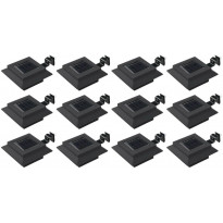 Ulkoaurinkokennovalaisin 12 kpl led neliö 12 cm musta