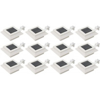Ulkoaurinkokennovalaisin 12 kpl led neliö 12 cm valkoinen
