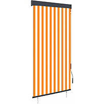 Ulkorullaverho 100x250 cm valkoinen ja oranssi