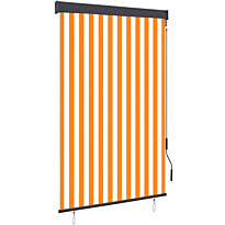 Ulkorullaverho 120x250 cm valkoinen ja oranssi